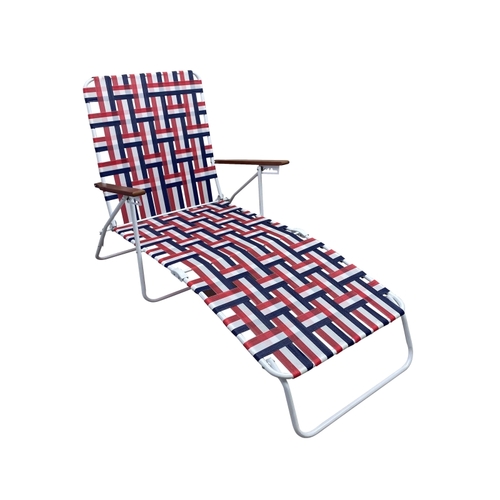 Seasonal Trends AC4012-RED Folding Web Lounge Chair, 25.20 in W, 66.93 in D, 35.04 in H, 300 lbs Capacity