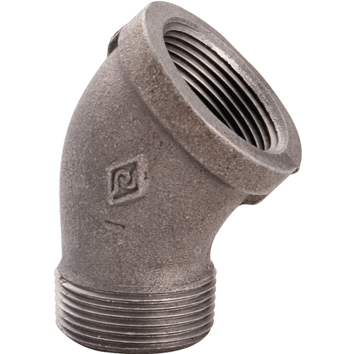 Street Pipe Elbow, 1 in, FIP x MIP, 45 deg Angle, Malleable Iron, SCH 40 Schedule, 300 psi Pressure