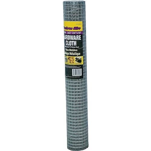 Jackson Wire 11031513 11 03 15 13 Hardware Cloth, 10 ft L, 24 in W, 19 Gauge, 1/2 x 1/2 in Mesh, Galvanized