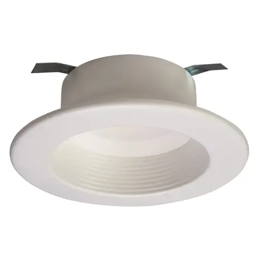 RL4 Series Downlight, 8 W, 120 to 277 V, LED Lamp, Aluminum, Matte White Baffle - pack of 4