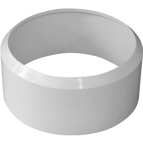 Pipe Adapter Sleeve, 3 in, Spigot x Hub, PVC, White