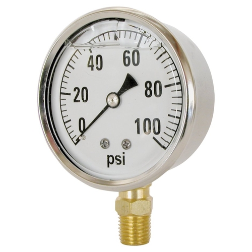 VALLEY INDUSTRIES CS-2141GXB100 Pressure Gauge, Liquid Filled ...