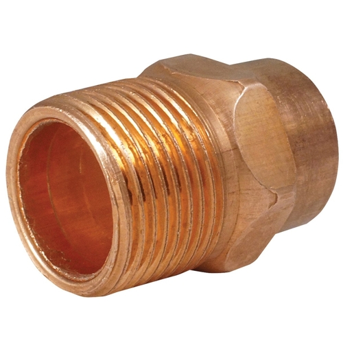 EPC 30290 104 Series Pipe Adapter, 1/4 in, Sweat x MNPT, Copper