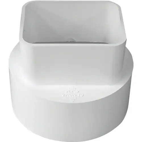 IPEX USA LLC-CANPLAS 414432BC ADAPTER DOWNSPOUT PVCS&D 2X3X4 White