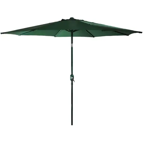 Crank Umbrella, 92.9 in H, 107.9 in W Canopy, 107.9 in L Canopy, Round Canopy, Steel Frame