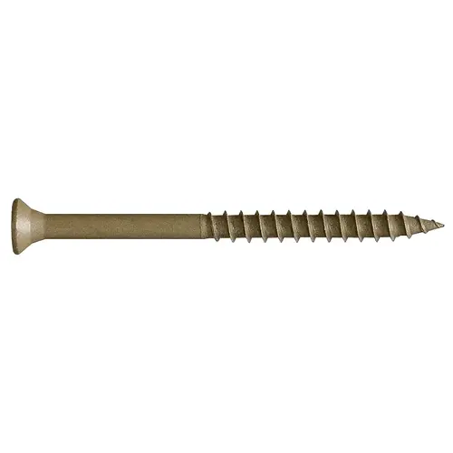 Camo 0356199 Deck Screw, #10 Thread, 3-1/2 in L, Bugle Head, Star Drive, Type 17 Slash Point, Carbon Steel ProTech-Coated