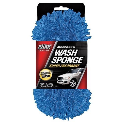 Wash Sponge, Microfiber Cloth, Blue