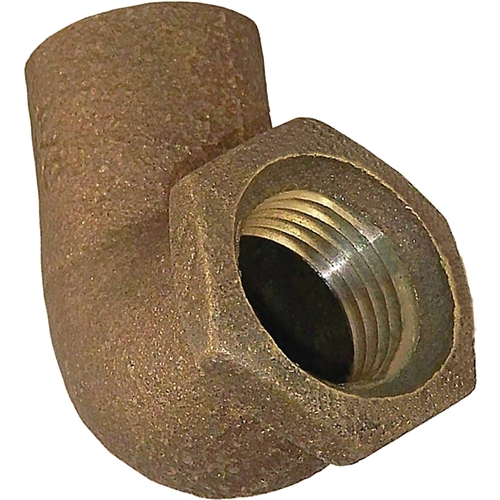 EPC 10159202/10156792 Pipe Elbow, 1/2 x 3/4 in, Sweat x FIP, 90 deg Angle, Copper
