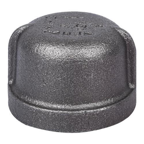 Pipe Cap, 1 in, Threaded, Malleable Iron, 40 Schedule, 300 psi Pressure