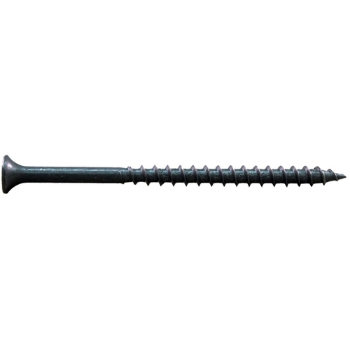 Deck Screw, #10 Thread, 3-1/2 in L, Coarse Thread, Bugle Head, Combo Drive, Sharp Point, Coated