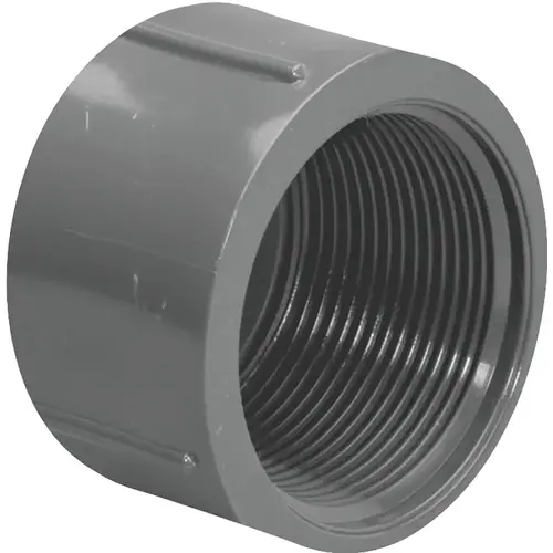 848010BC Pipe Cap, 1 in, FIP, PVC, SCH 80 Schedule