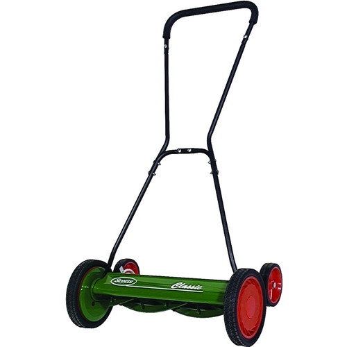 2000-20 Reel Lawn Mower, 20 in W Cutting, 5-Blade, Foam-Grip Handle, Green
