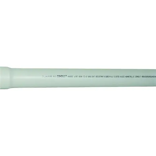 JM EAGLE 67512 Rigid Conduit, 3 in, 10 ft L, PVC