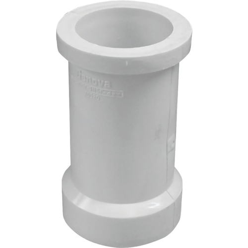 Pipe Adapter, 4 x 3 in, Spigot x Hub, PVC, White