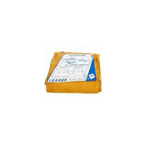 DIZE CB1216D Weathermaster Tarpaulin, 16 ft L, 12 ft W, Canvas, Tan