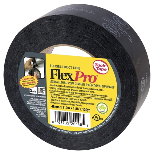 TUCK TAPE FLEX PRO HVAC Tape, 120.3 yd L, 1.88 in W