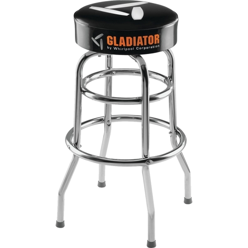 Gladiator GAAC30STJB Workbench Stool, 15 in OAW, 30 in OAH, 300 lb Capacity, Black