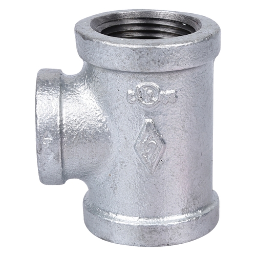 Pipe Tee, 1 x 1 x 3/4 in, FIPT, Malleable Steel, SCH 40 Schedule, 300 psi Pressure