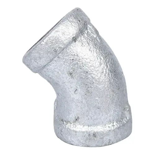 Pipe Elbow, 3/8 in, Threaded, 45 deg Angle, 150 psi Pressure