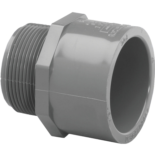 836012BC Pipe Adapter, 1-1/4 in, Slip x MIP, PVC, SCH 80 Schedule