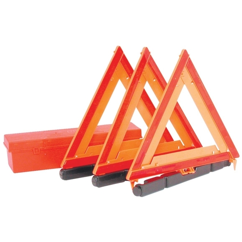 Warning Triangle Kit, Fluorescent Orange Reflector