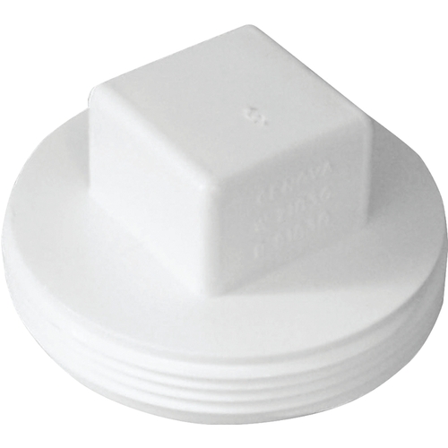 Plug, 3 in, MNPT, PVC, White