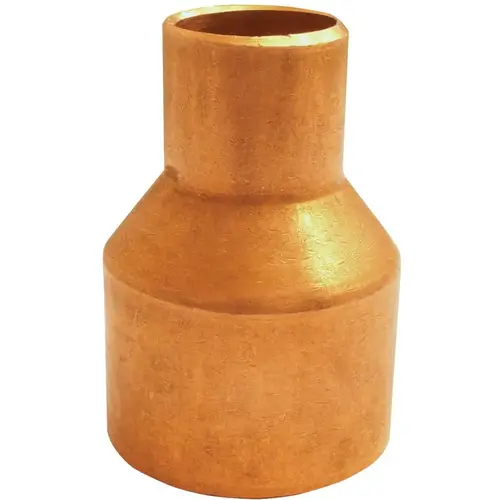 101R Series Reducing Pipe Coupling with Stop, 3/8 x 1/4 in, Sweat