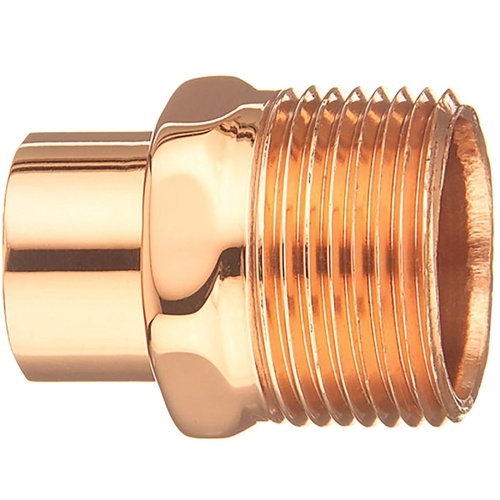 104-2 Series Street Pipe Adapter, 3/4 in, FTG x MIP, Copper