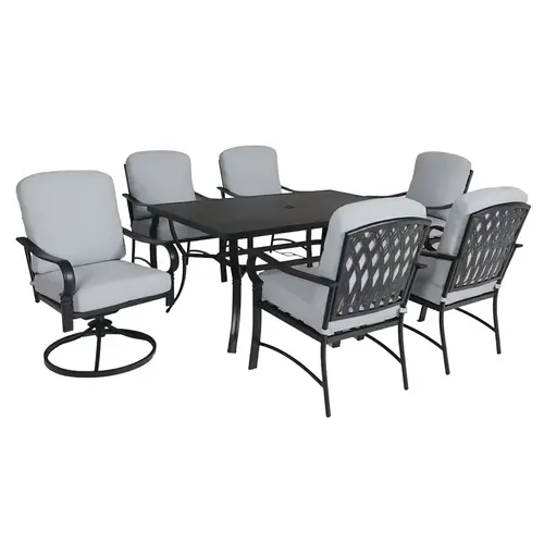 Pacific Casual LLC 217-H40-7D 223-MM19-185-7D Sarasota Dining Set, 7 Pc Brown