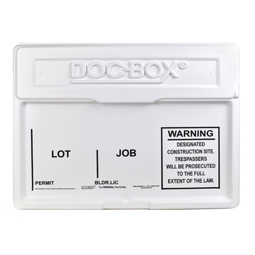 The DOC-BOX 10102 Permit Posting Box, 21 in W, 4 in H, HDPE