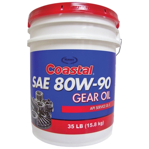 Gear Oil, 80W-90, 35 gal Pail Clear Amber