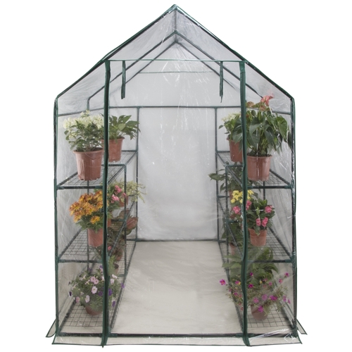 Green House, 56.5 in L, 56.5 in W, 75 in H, Zippered Access Door