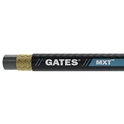 MXT MEGASYS Wire Braid Hose, 0.675 in OD, 3/8 in ID, 50 ft L, 4800 psi Pressure, Synthetic Rubber Black