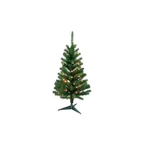 Pre-Lit Tree, 24 in H, Tillamook Fir Family, 110 V, Mini Bulb, Clear Light - pack of 12