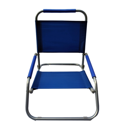 Seasonal Trends F2S018-BLUE Beach Chair, 18.1 in W, 23 in D, 21.65 in H, Steel Frame, Sliver Frame