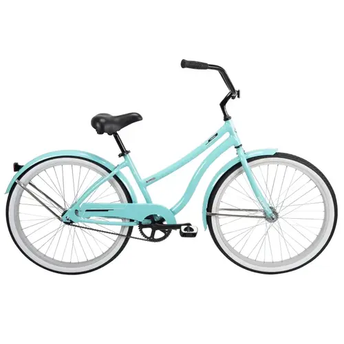 Huffy 66659 Women's Cruiser Bicycle, Women, Aluminum Frame, Rear Coaster Brake, 26 in Dia Wheel, High Tide