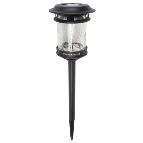 Boston Harbor 26073-XCP6 Solar Stake Light, Ni-Mh Battery, AA Battery, 1-Lamp, Plastic and Glass Fixture, Black - pack of 6