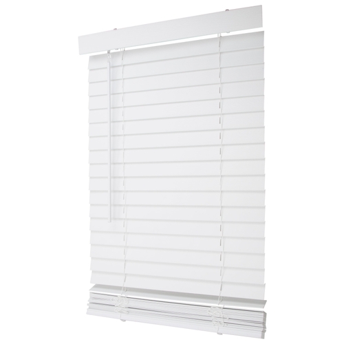 Simple Spaces FWMB-0 Blind, 42 in L, 23 in W, Faux Wood, White