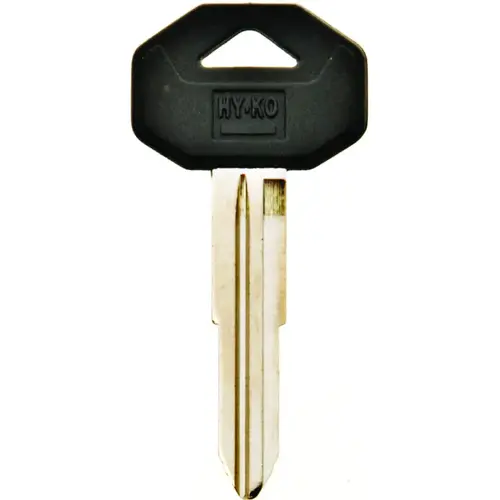 Automotive Key Blank, Brass/Plastic, Nickel, For: Mitsubishi Vehicle Locks Black