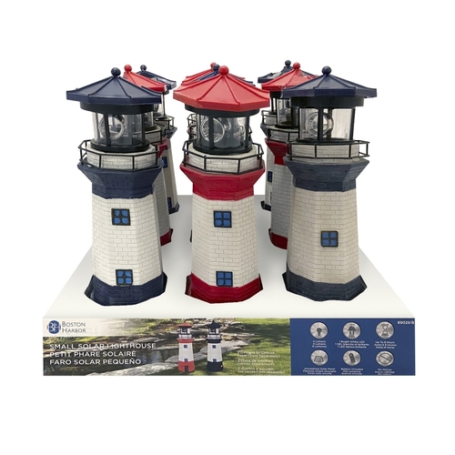 Lighthouse, Ni-Mh Battery, 1-Lamp, LED Lamp, Polyresin Plastic Fixture, Battery Included: Yes - pack of 9