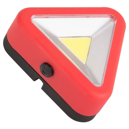 PowerZone 12620-XCP12 COB LED Triangle Work Light, Red Reflector, ABS/PS Reflector, 3-1/4 in W Reflector - pack of 12