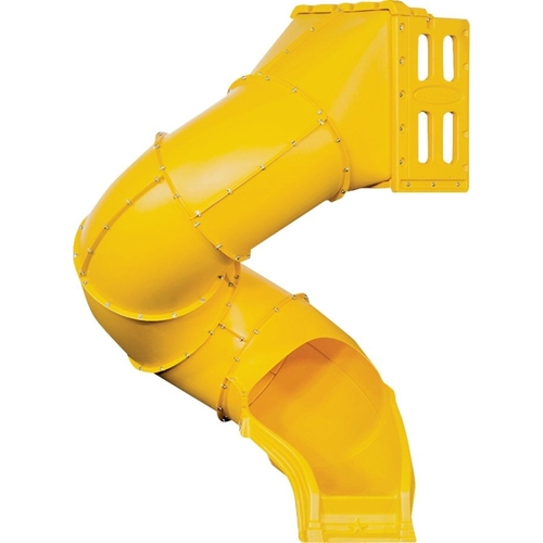 PLAYSTAR PS8823PS8821 PS 8821 Spiral Tube Slide, HDPE, Yellow, For: 48 in, 60 in Playdeck