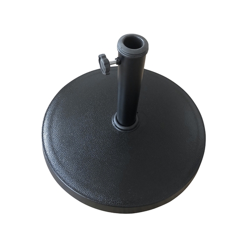 Seasonal Trends 59660 Umbrella Base, 21.06 in Dia, 13.38 in H, Round, Resin, Steel and Plastic, Black