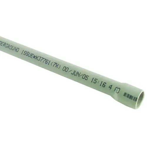 JM EAGLE 67454 Electrical Conduit, 3/4 in, 10 ft L, PVC, Gray