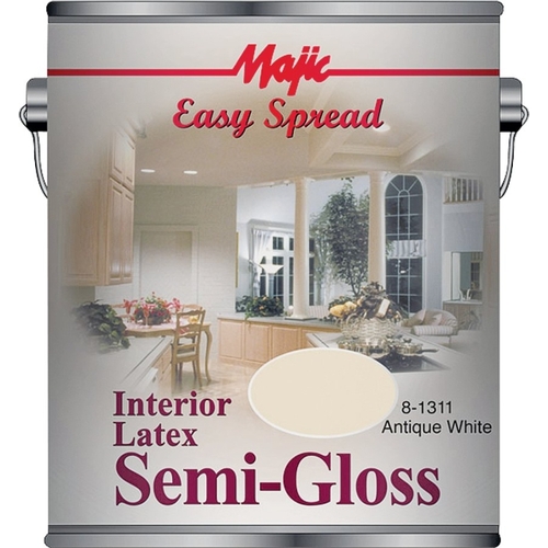 Interior Wall Paint, Semi-Gloss, Antique White, 1 gal Can - pack of 4