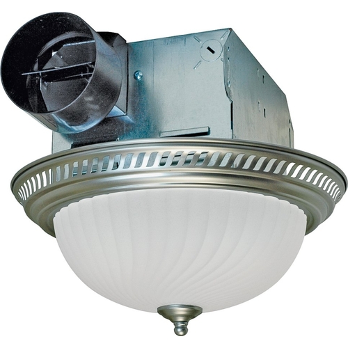 Exhaust Fan, 1.6 A, 120 V, 70 cfm Air, 4 Sones, Fluorescent Lamp, 4 in Duct