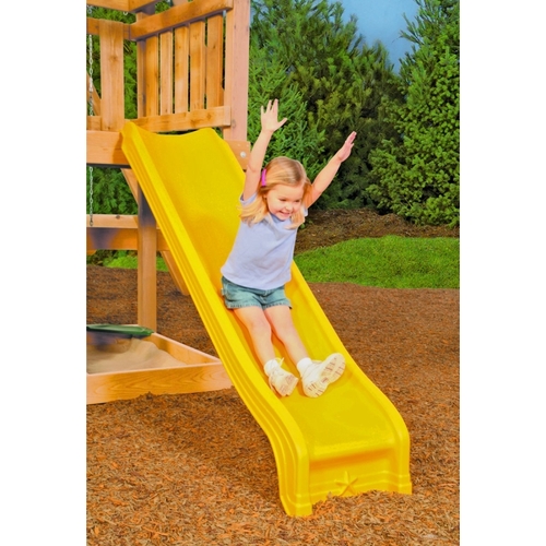 PLAYSTAR PS8813 PS 8813 Scoop Slide, Conventional, HDPE, Yellow, For: 48 in Playdeck
