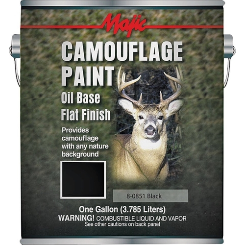 Majic Paints 8-0851-1-XCP2 Camouflage Paint, Black, 1 gal Can - pack of 2