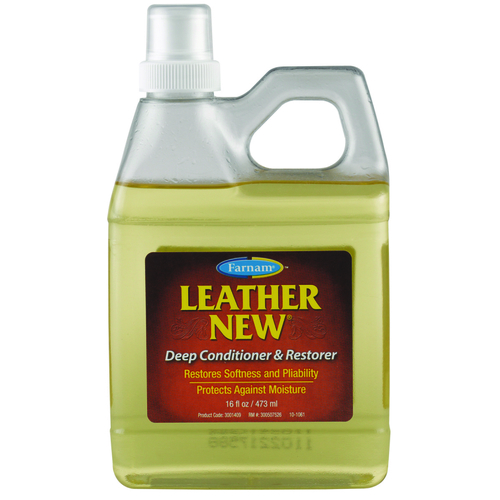 Farnam 3001409 Leather New Deep Conditioner and Restorer, Liquid, Clear Yellow, 16 oz