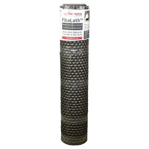 ADFORS FLX7206-A FibaLath Stucco Netting, 55 ft L, 39 in W, 0.22 in Thick, Fiberglass, Gray